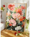 北歐風清新 花卉 晶瓷面掛畫 裝飾掛畫連鋁畫框 30X40CM DF